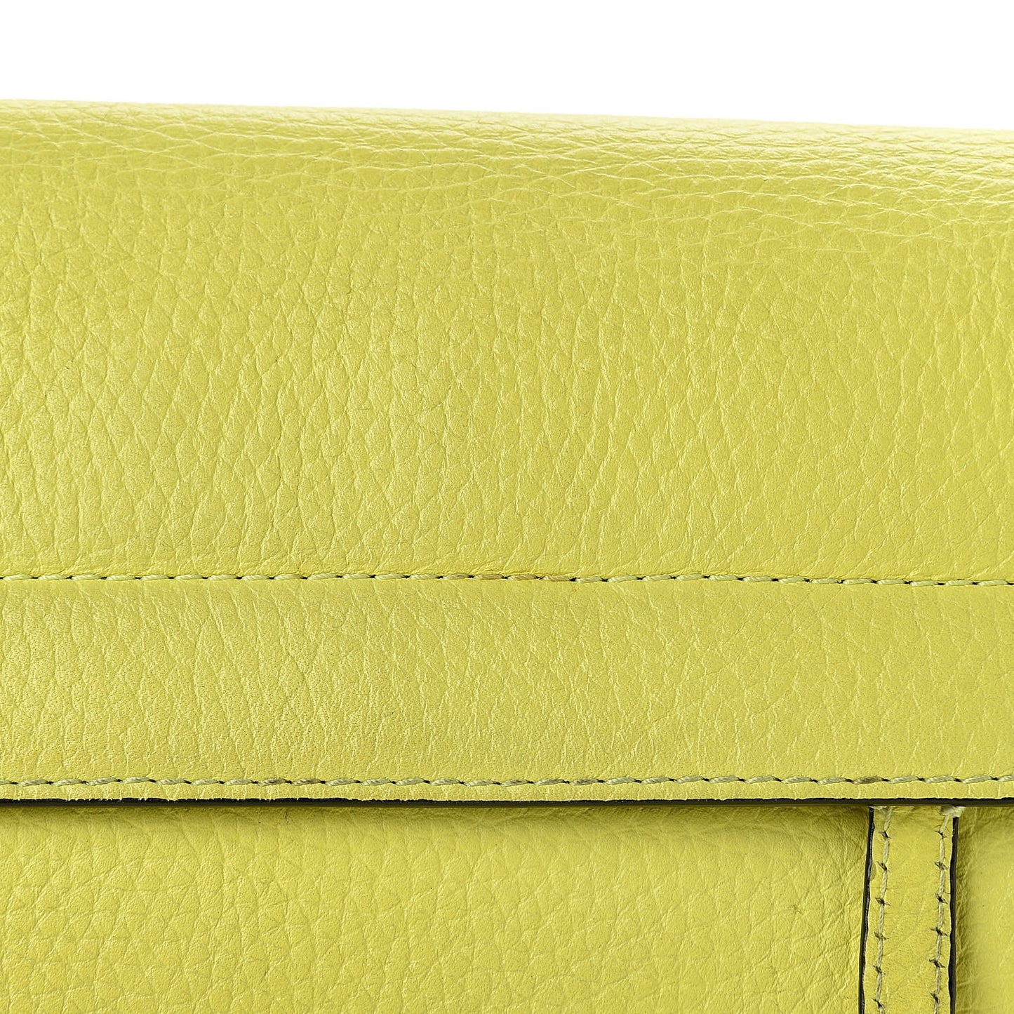 Signature Grain Small Burleigh Crossbody Bag Neon Yellow