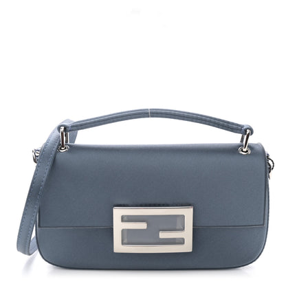 Fendi Silk Satin Phone Baguette Mirto 1 of 11