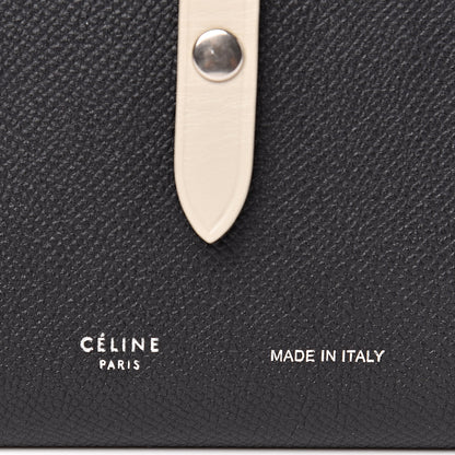 Celine Grained Calfskin Strap Passport Cover Black Chalk 6 of 9