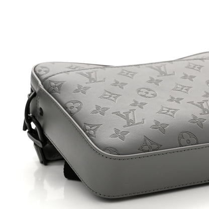 Louis Vuitton Calfskin Monogram Shadow Duo Messenger Anthracite Gray 8 of 10