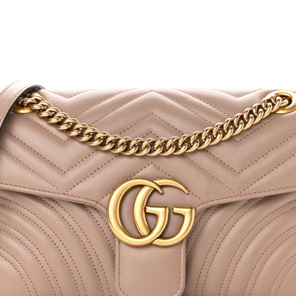 Gucci Calfskin Matelasse Small GG Marmont Shoulder Bag Porcelain Rose 8 of 10