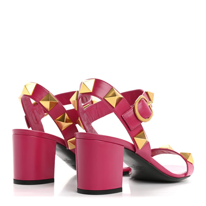 Valentino Garavani Calfskin Roman Stud 60mm Sandals 40 Blossom 5 of 12