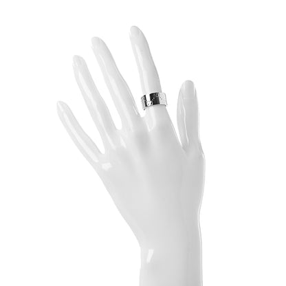 Gucci 18K White Gold 9mm Icon Band Ring 50 5.5 2 of 5