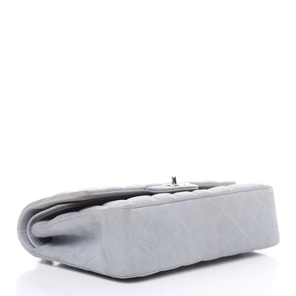 Chanel Iridescent Caviar Quilted Medium Double Flap Light Grey 4 of 16