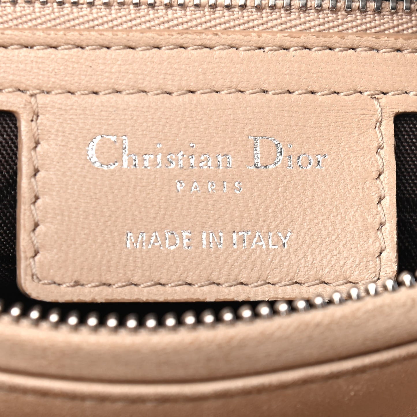 Lambskin Cannage Medium Lady Dior Rose Poudre