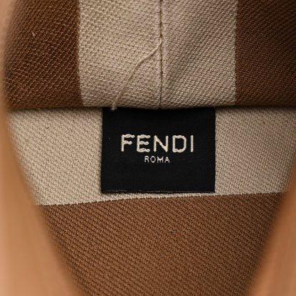 Fendi Fabric Calfskin FF Mini Roll Tote Beige Sand 6 of 12