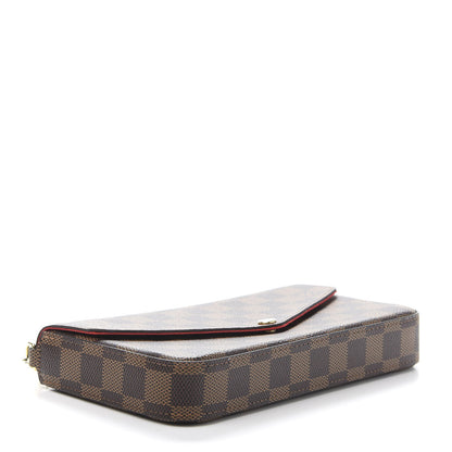 Louis Vuitton Damier Ebene Pochette Felicie Chain Wallet 4 of 10