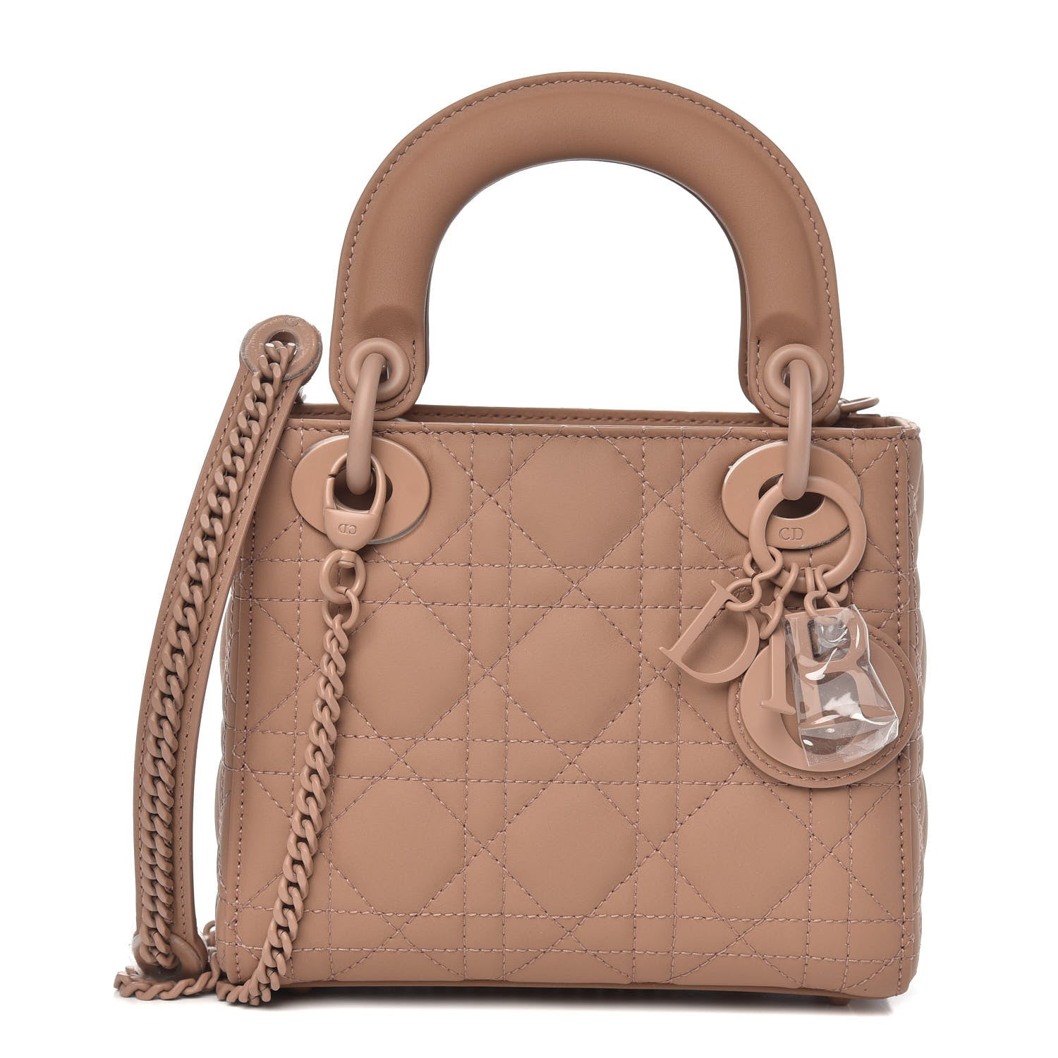 Christian Dior Ultra Matte Calfskin Cannage Mini Lady Dior Light Beige 1 of 10