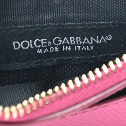 Dolce & Gabbana Dauphine Embellished Logo Zip Card Holder Pink 6 of 9