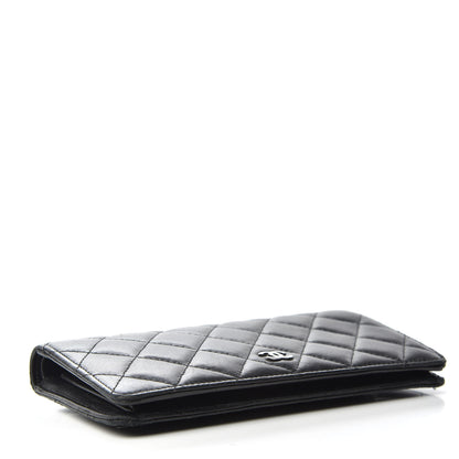 Chanel Lambskin Quilted Yen Wallet Black 4 of 9