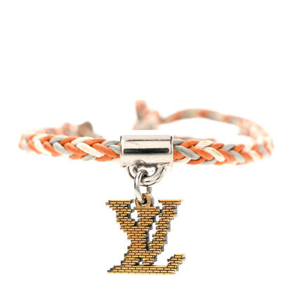 Louis Vuitton Calfskin Mens Charm Friendship Bracelet 19 Orange 1 of 5