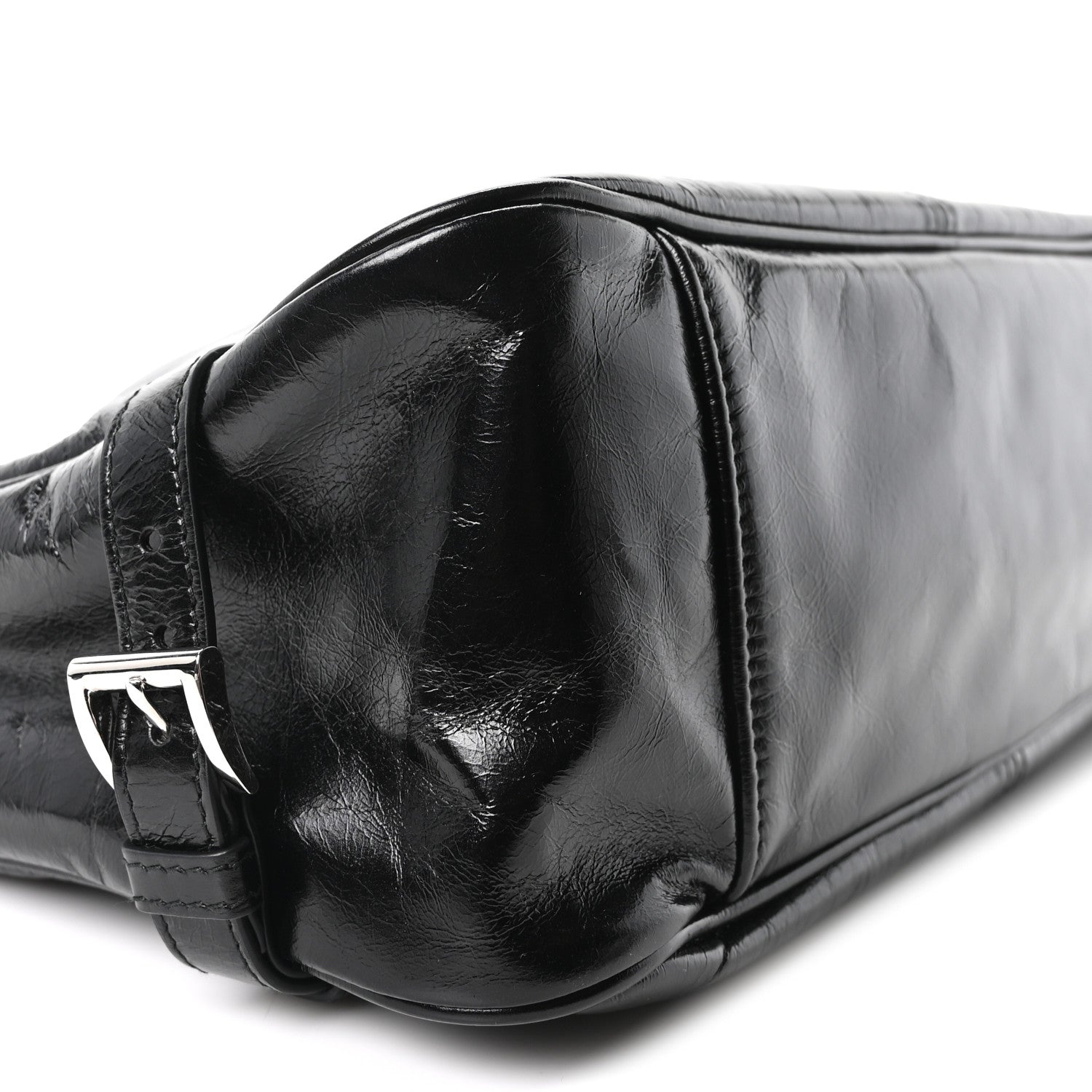 Prada Vitello Shine Shoulder Bag Black 8 of 9