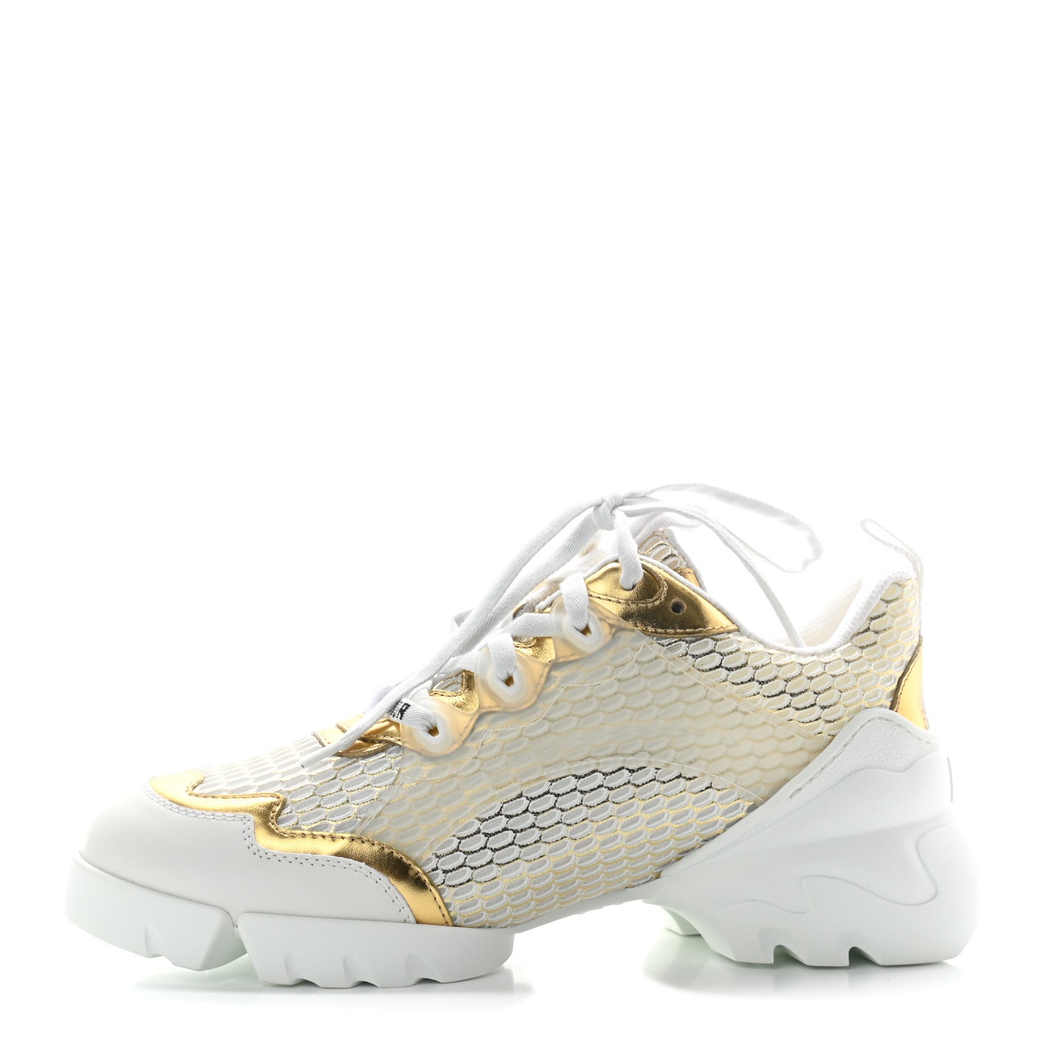 Christian Dior Mesh D-Connect Sneakers 37.5 Gold 1 of 8