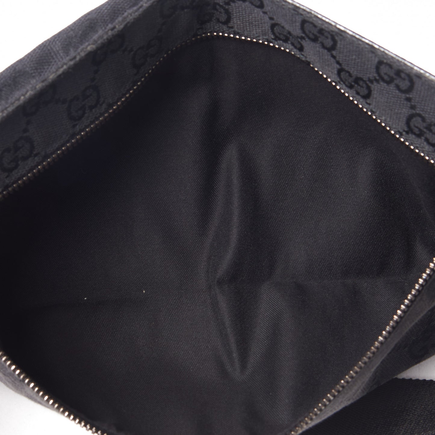 GG Monogram Double Pocket Belt Bag Black