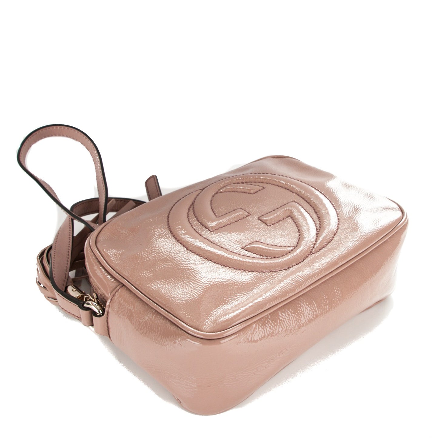 Vernice Naplack Small Soho Disco Bag Dark Cipria