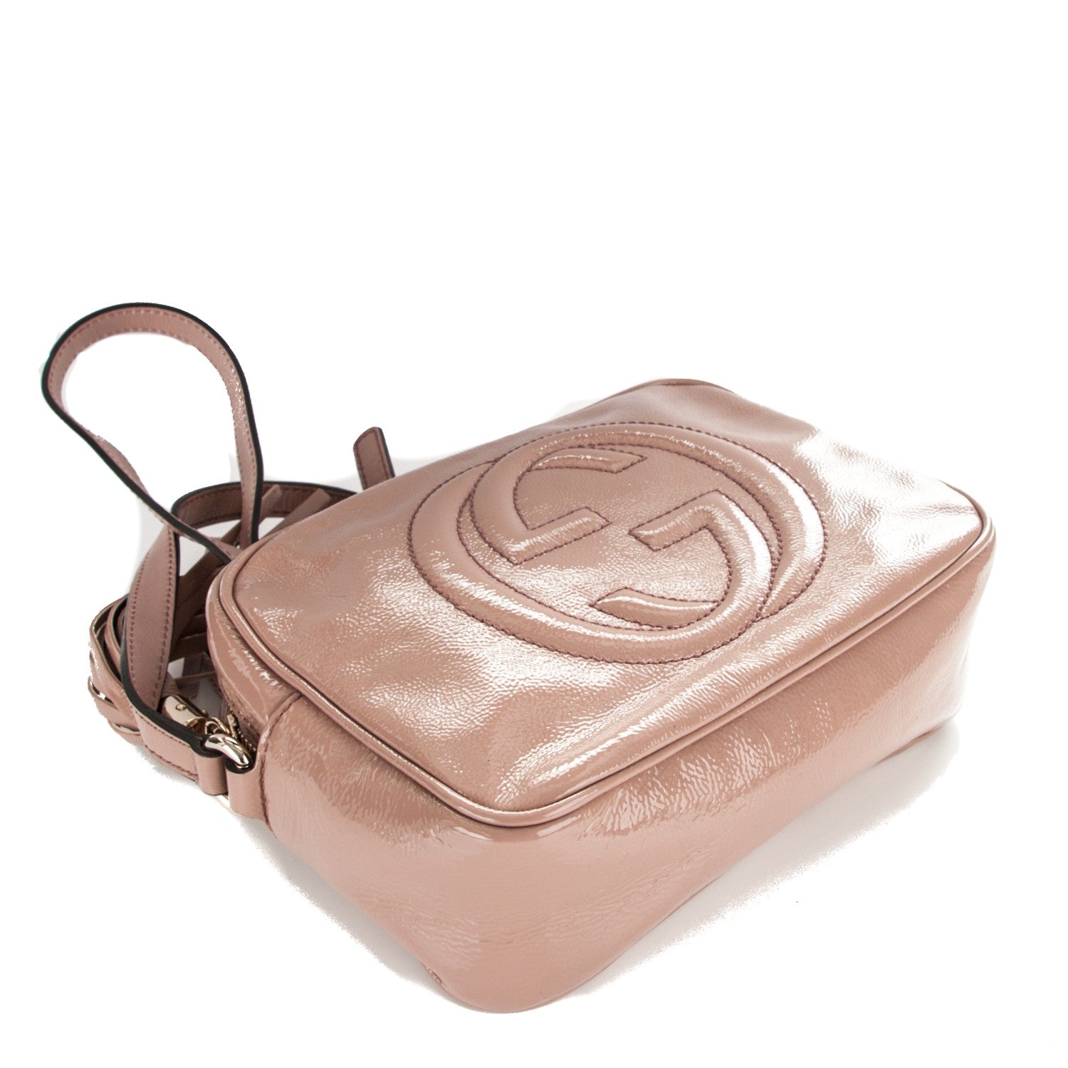 Gucci Vernice Naplack Small Soho Disco Bag Dark Cipria 4 of 8