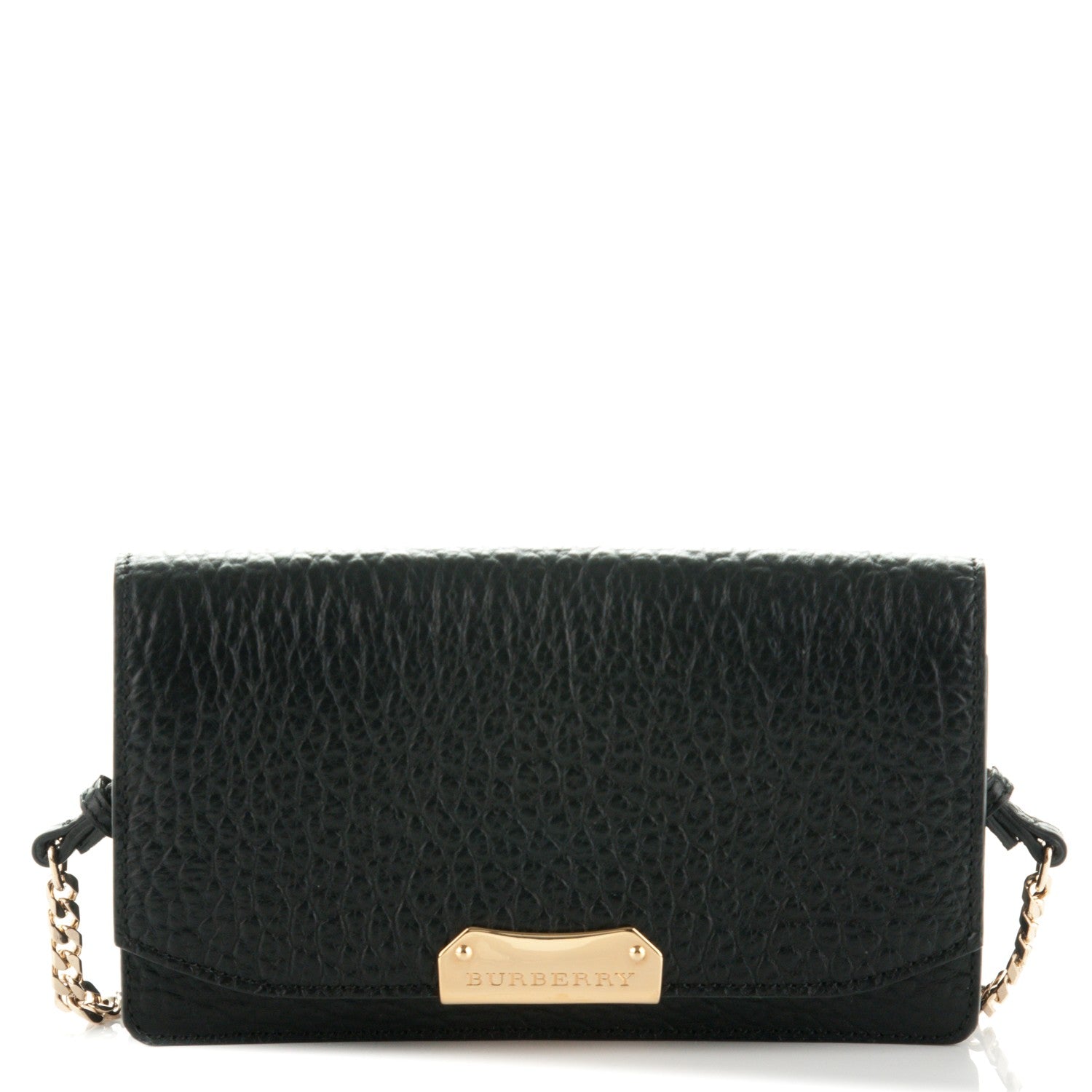 Burberry Signature Grain Small Madison Chain Clutch Black 1 of 6