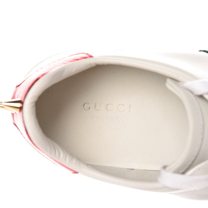 Gucci Calfskin Web Pearl Studded Ace Sneakers 38 White 10 of 12