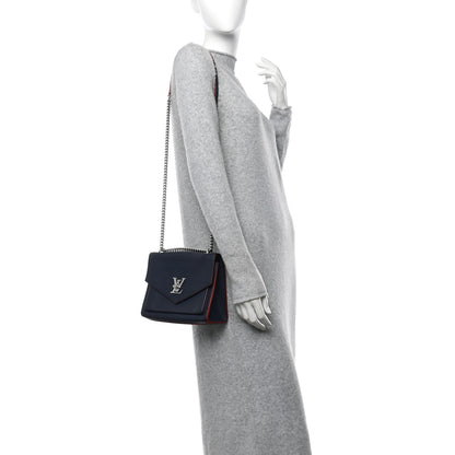 Louis Vuitton Soft Calfskin Mylockme Chain Bag BB Marine Rouge 2 of 12