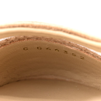 Chanel Raffia CC Cap Toe Ballerina Flats 38.5 White Beige 9 of 9