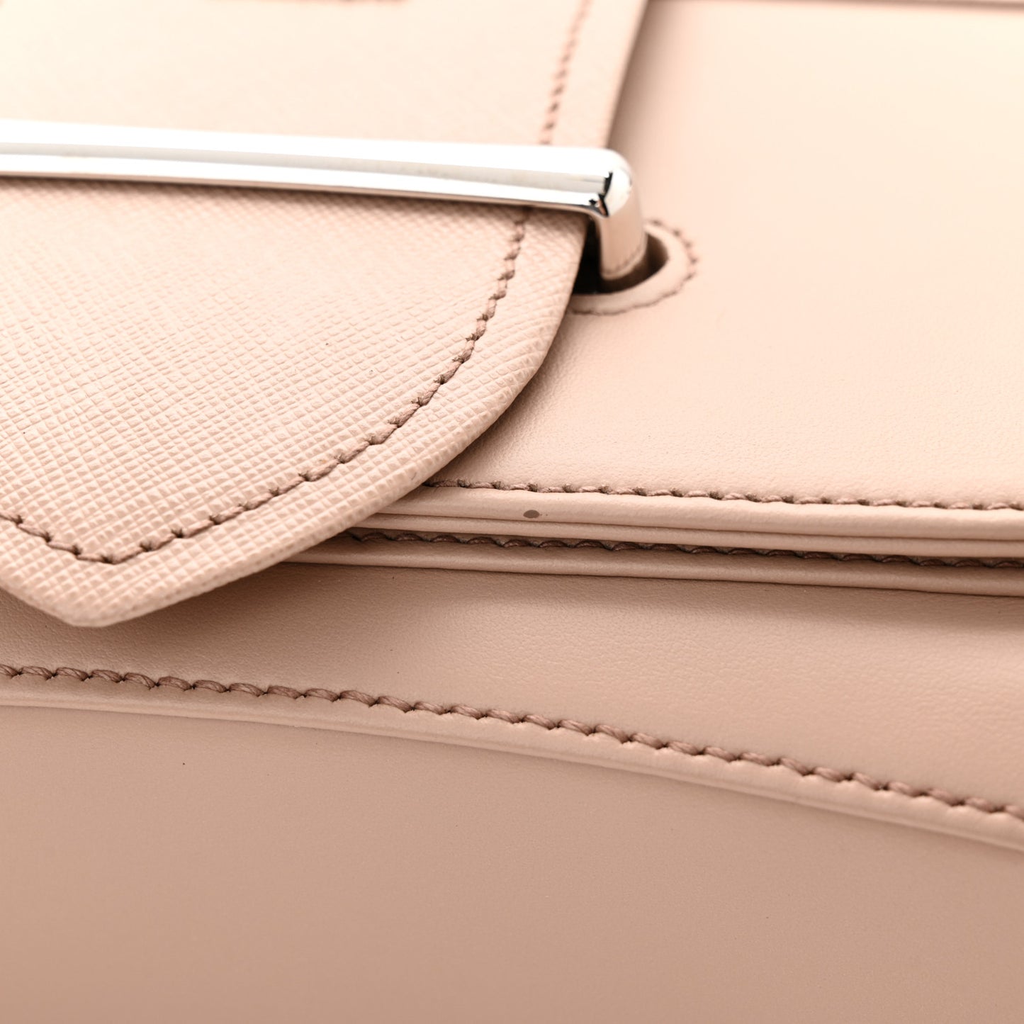 City Calfskin Saffiano Sidonie Shoulder Bag Cipria