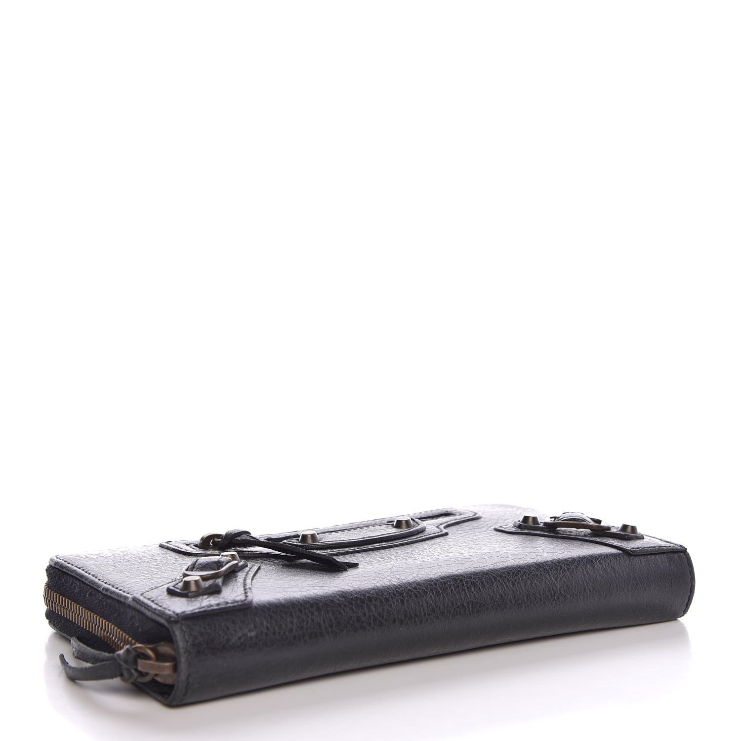Balenciaga Agneau Classic Hardware Continental Zip Around Wallet Black 4 of 10