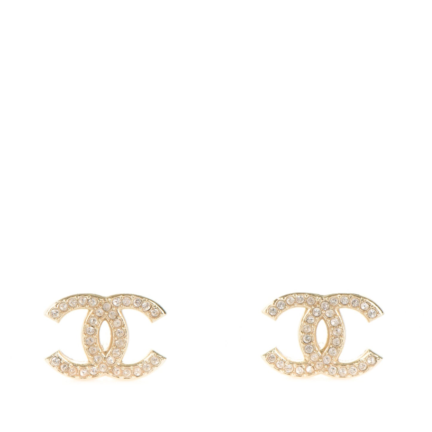 Crystal CC Earrings Gold
