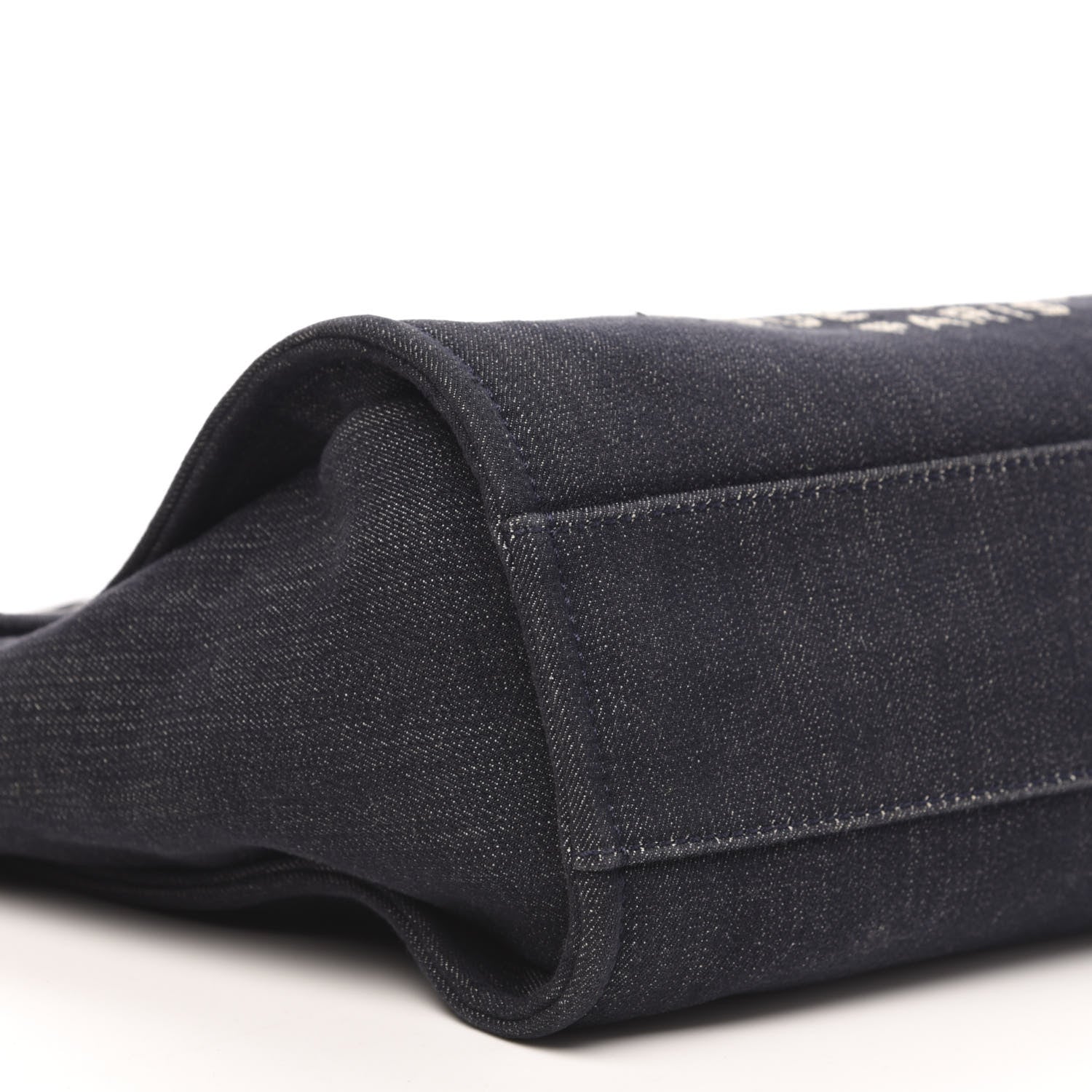 Chanel Denim Small Deauville Tote Dark Blue 8 of 11
