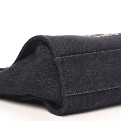 Chanel Denim Small Deauville Tote Dark Blue 8 of 11