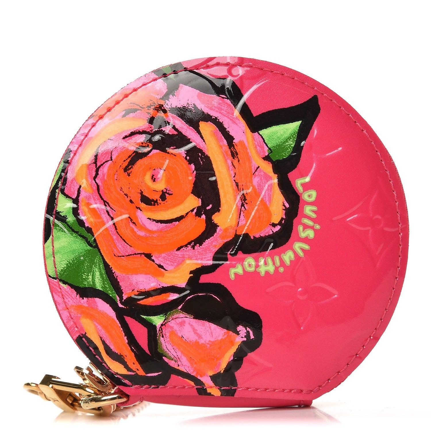 Louis Vuitton Vernis Roses Chapeau Coin Purse Rose Pop 1 of 7