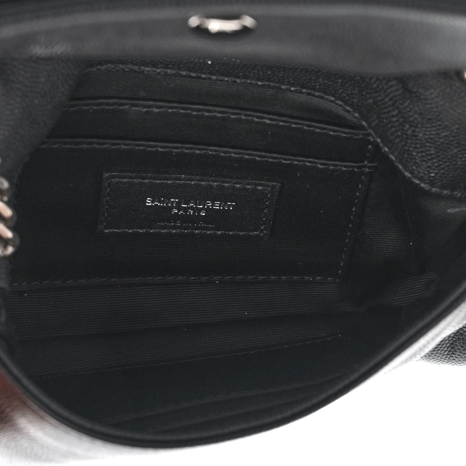 Saint Laurent Grain De Poudre Monogram Toy West Hollywood Fold-Over Bag Black 5 of 9