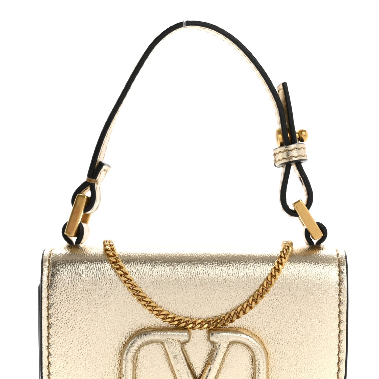 Valentino Garavani Metallic Calfskin Mini VSling Shoulder Bag Sahara 7 of 10