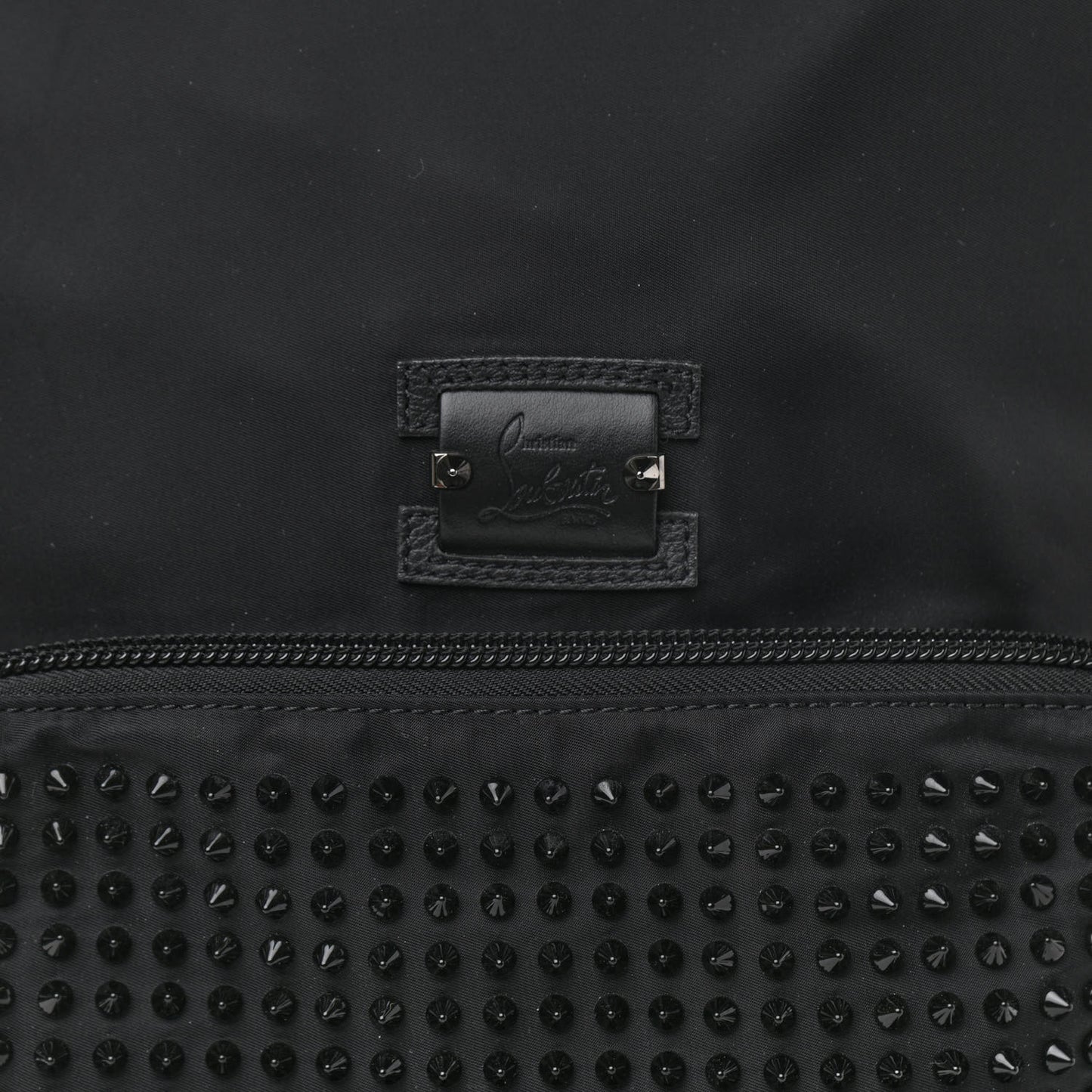 Nylon Backloubi Spiked Backpack Black