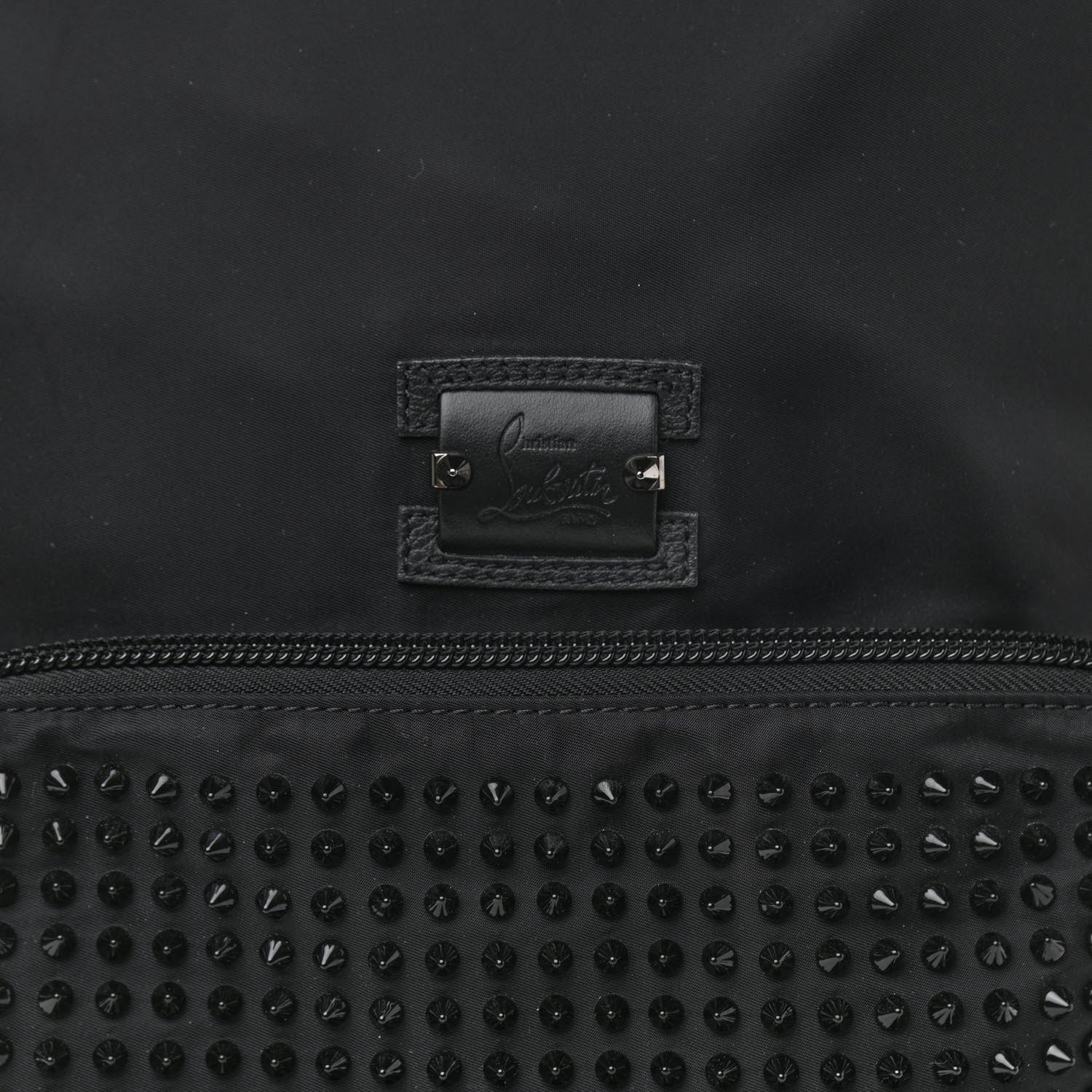 Christian Louboutin Nylon Backloubi Spiked Backpack Black 8 of 10