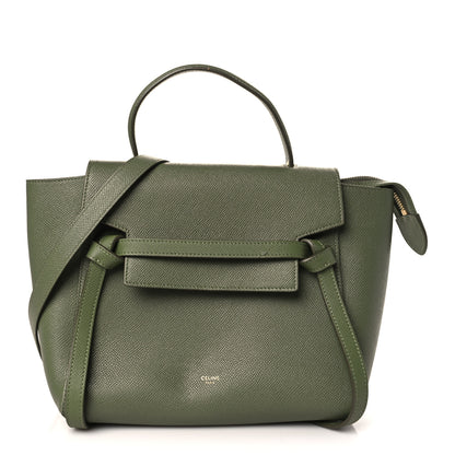 Celine Grained Calfskin Micro Belt Bag Army Green 1 of 10