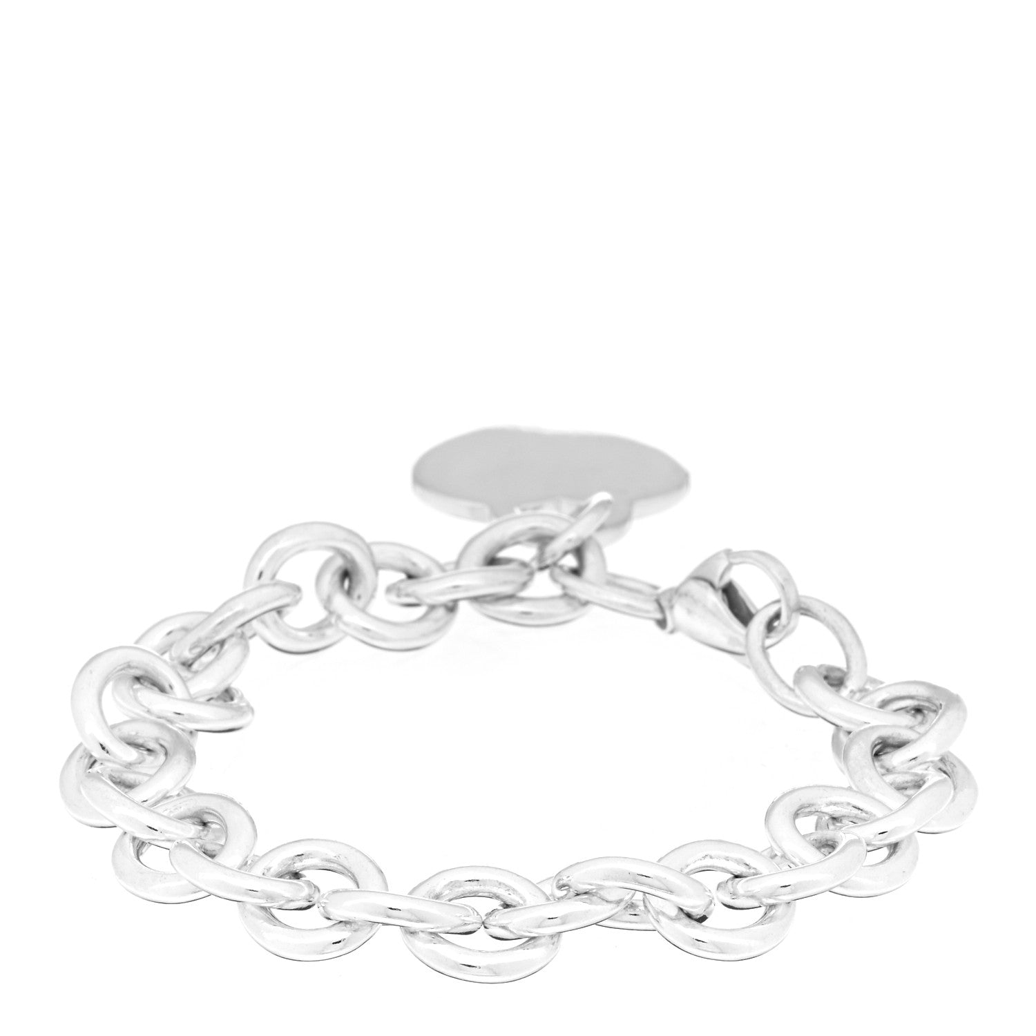 Tiffany Sterling Silver Heart Tag Charm Bracelet 3 of 4
