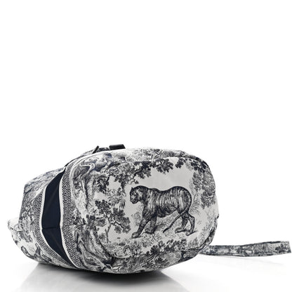 Christian Dior Technical Fabric Embroidered Toile De Jouy Sauvage DiorTravel Pouch Blue 4 of 11