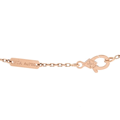 Van Cleef & Arpels 18K Rose Gold Gray Mother of Pearl Vintage Alhambra Pendant Necklace 4 of 5
