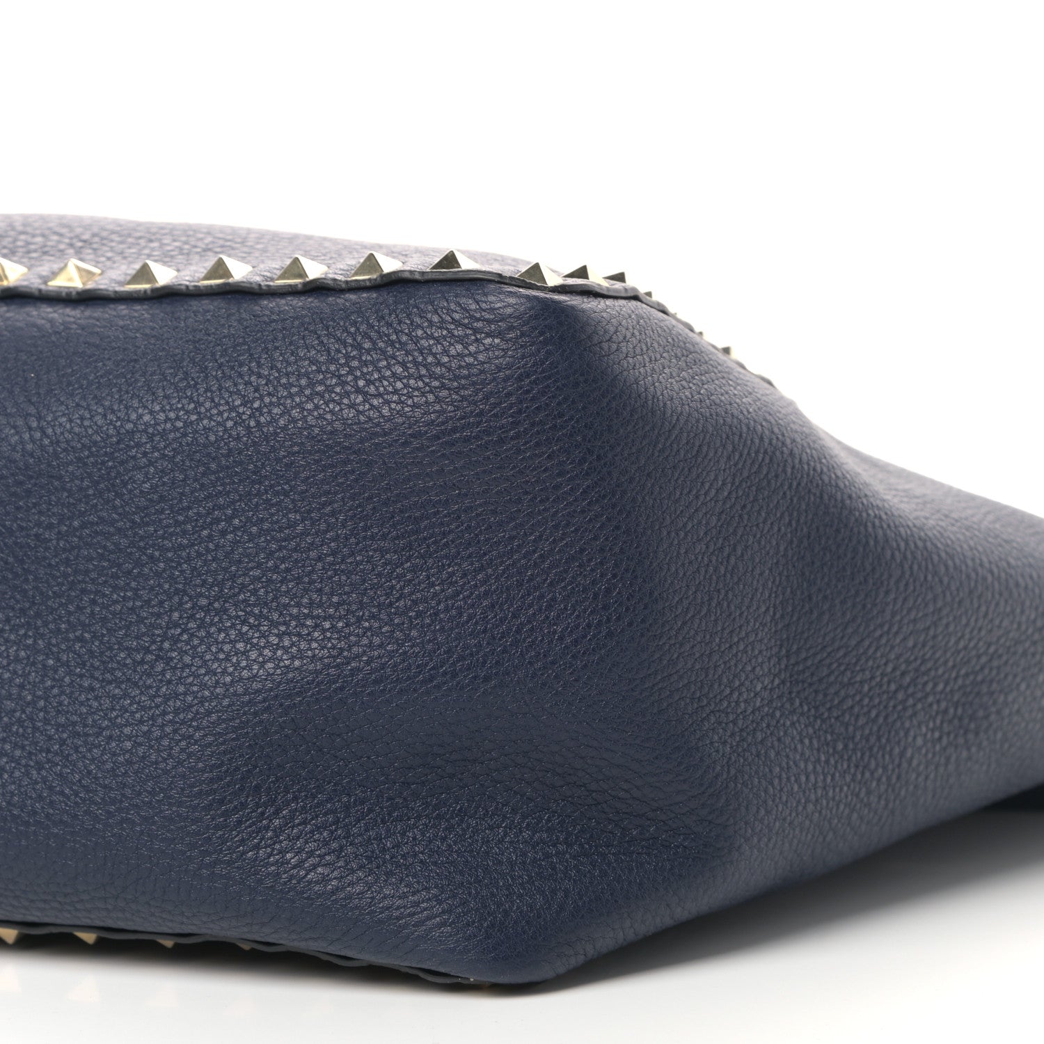 Valentino Garavani Pebbled Calfskin Medium Rockstud Reversible Tote Light Cuir Marine 13 of 13