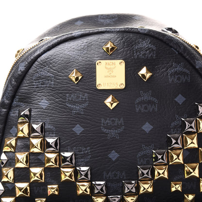 MCM Visetos Studded Medium Stark M Backpack Black 10 of 11