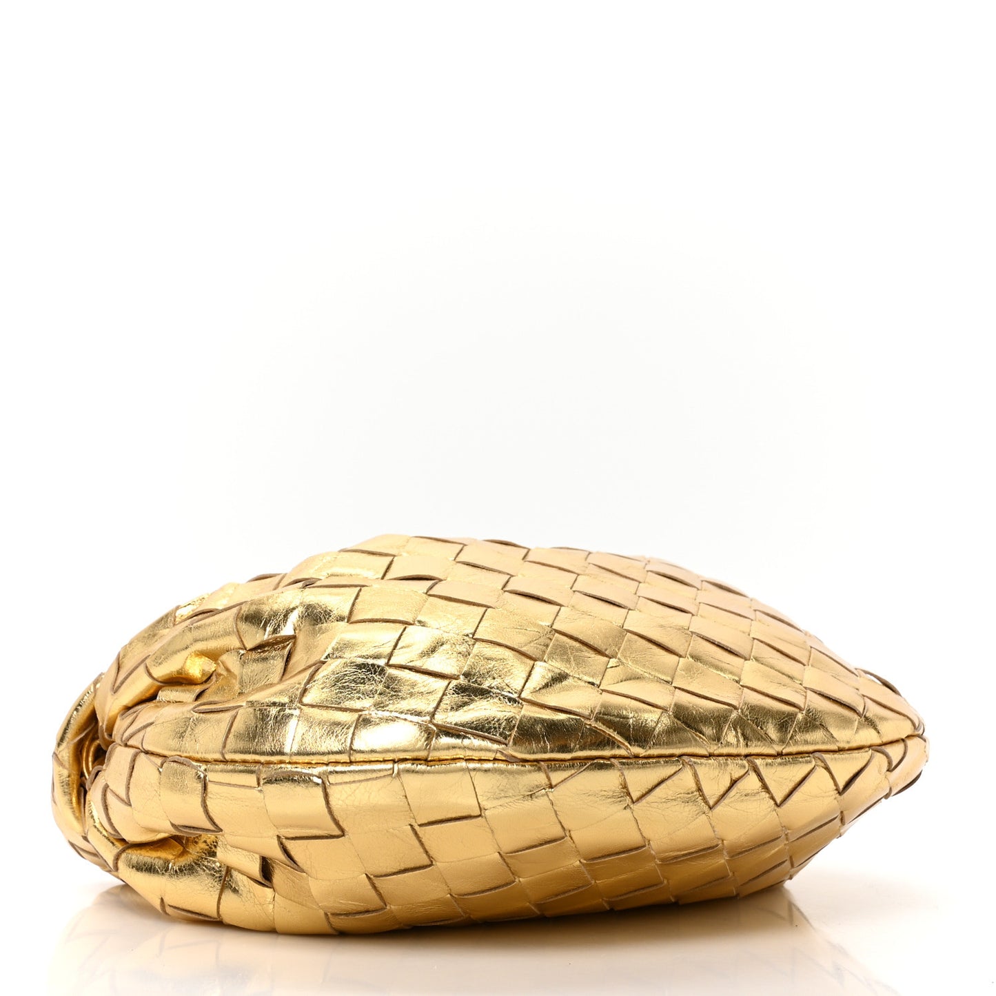 Metallic Nappa Intrecciato Mini Jodie Gold