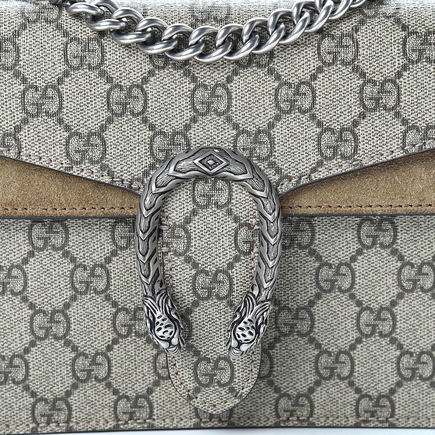 Gucci GG Supreme Monogram Mini Dionysus Shoulder Bag Taupe 8 of 13