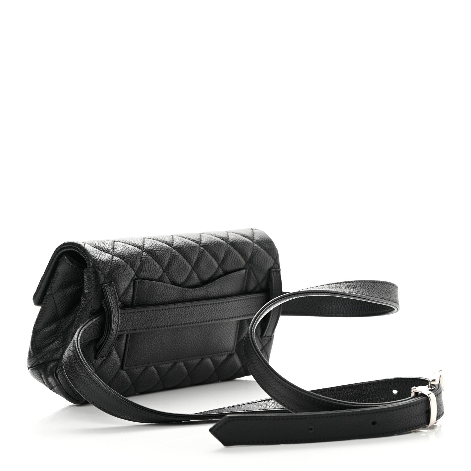 Chanel Grained Calfskin Quilted 2.55 Reissue Flap Belt Bag Clutch Black 4 of 15
