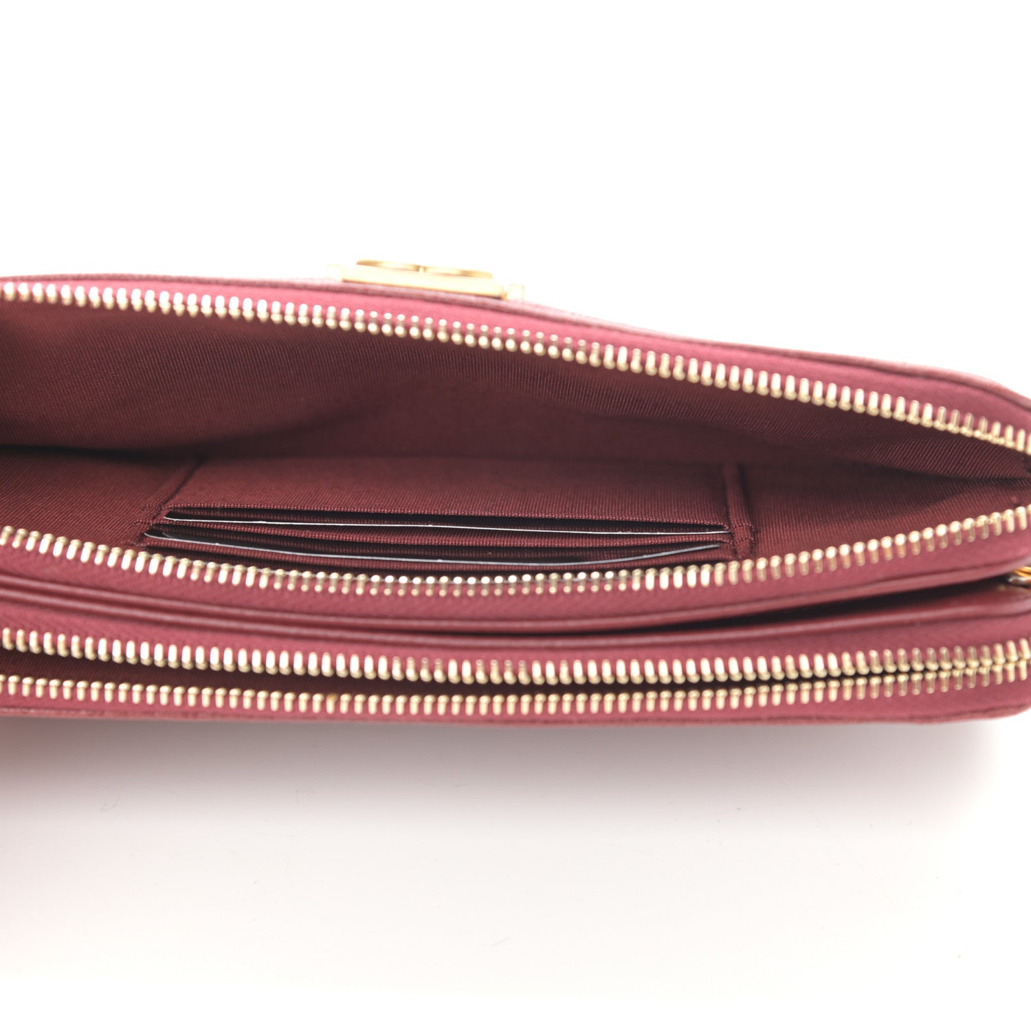 Chanel Caviar Quilted Small Boy Clutch With Chain Burgundy 5 of 13