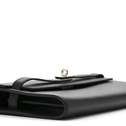 Hermes Epsom Kelly Wallet To Go Black 10 of 12