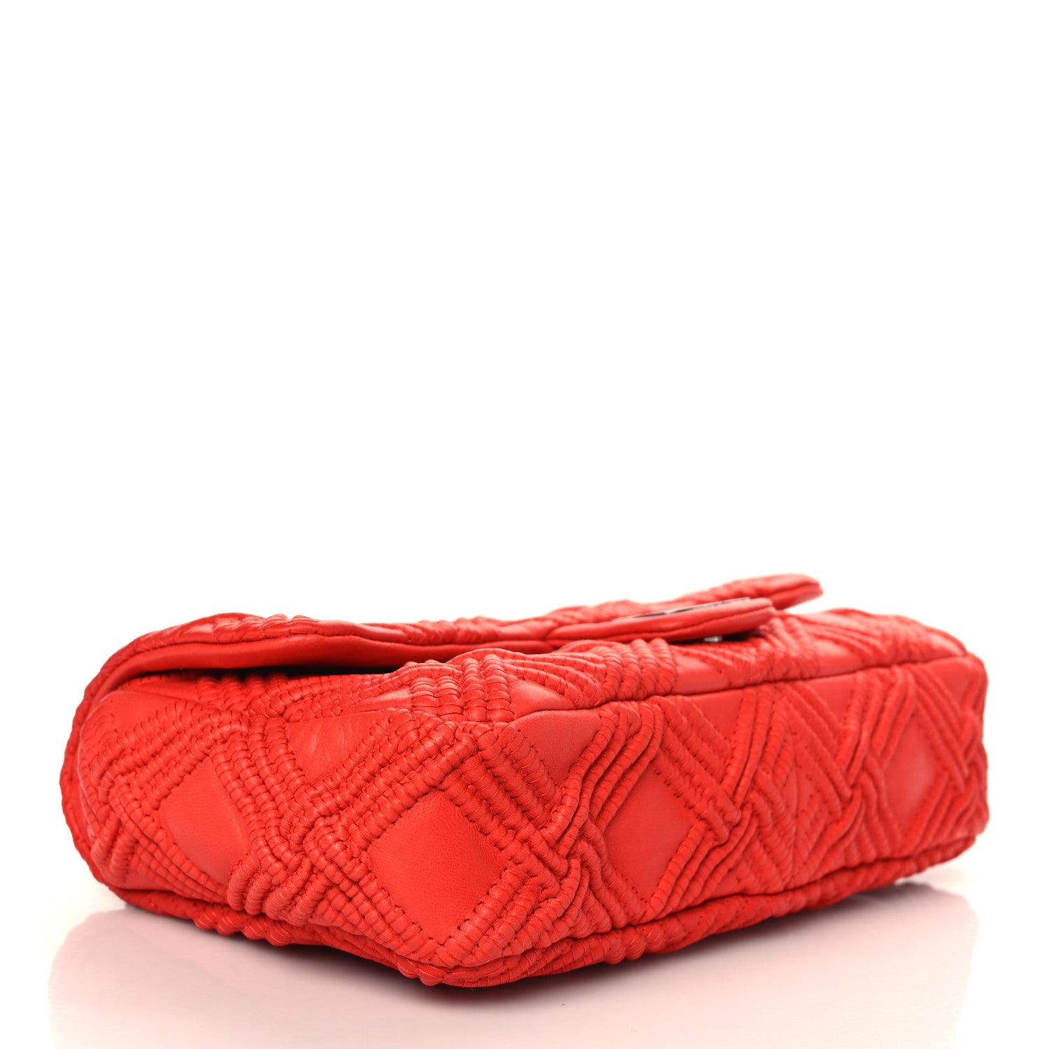 Chanel Lambskin Stitch Small Walk Of Fame Rectangular Flap Red 3 of 7