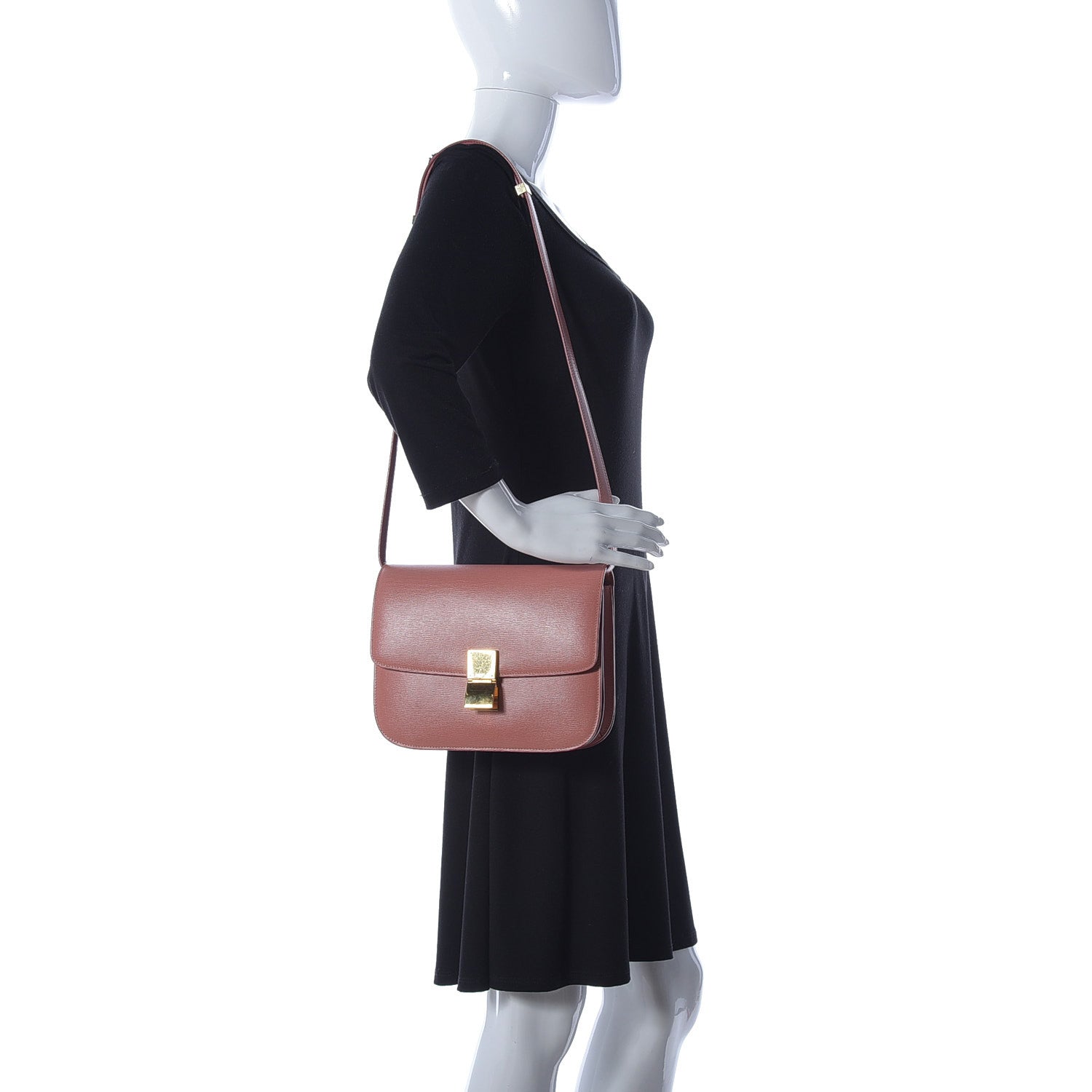 Celine Liege Medium Classic Box Flap Bag Terracotta 2 of 10