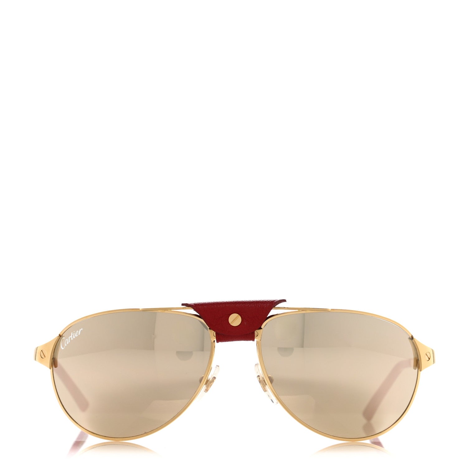 Cartier Santos Dumont Aviator Sunglasses Gold 2 of 9