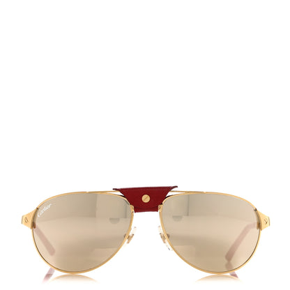 Cartier Santos Dumont Aviator Sunglasses Gold 2 of 9