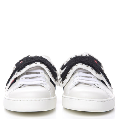 Gucci Calfskin Ayers Web Panther Embroidered Mens Ace Sneakers 7.5 White 2 of 10